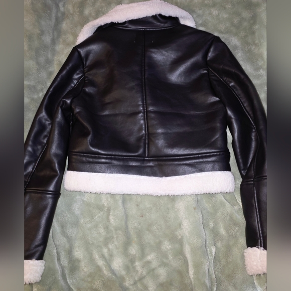 Vigoss Black and White Leather Jacket - Picture 2 of 5